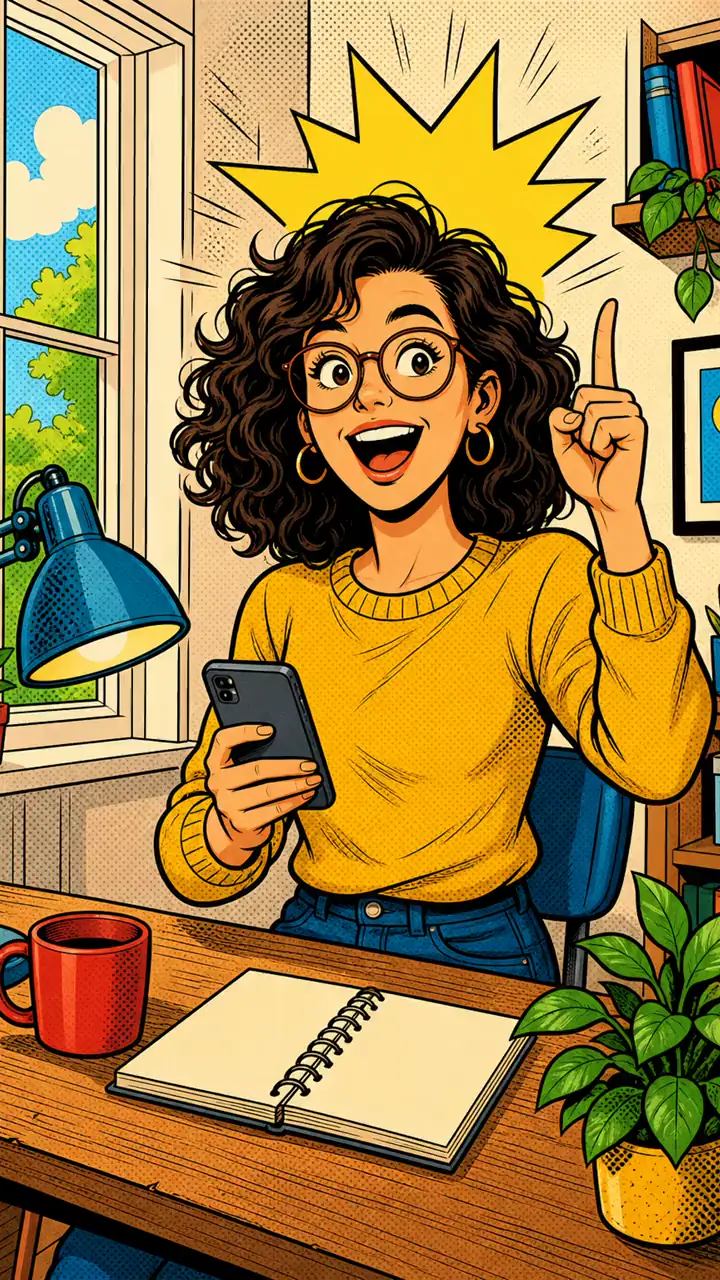La même scène dessinée dans le style Bande dessinée