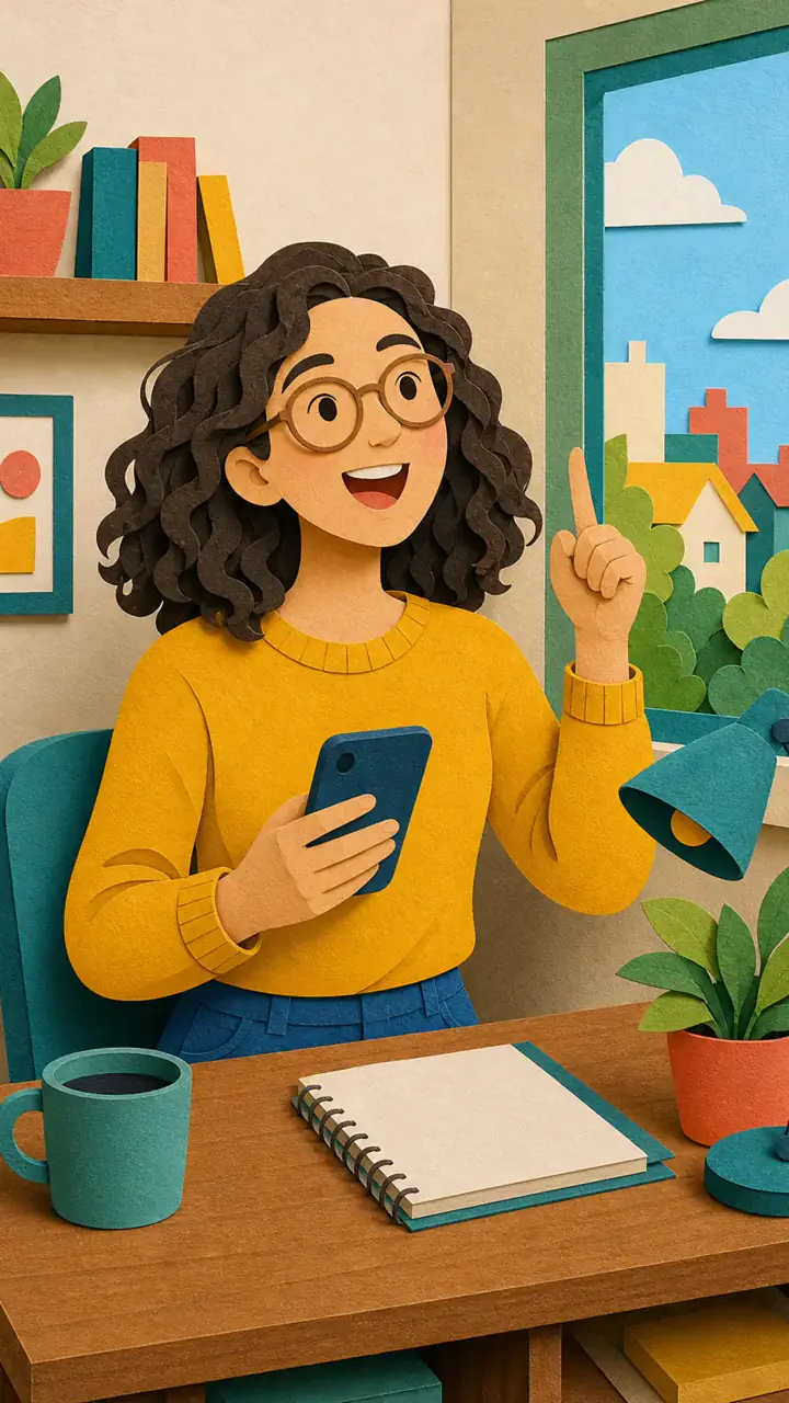 La même scène dessinée dans le style Papier découpé
