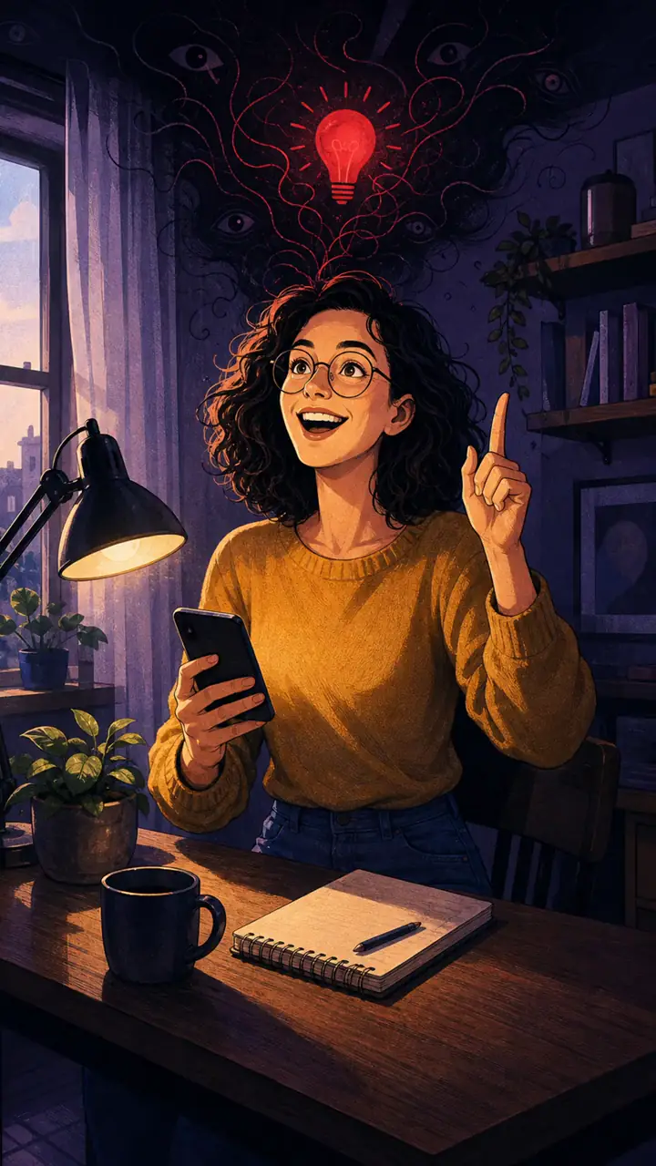 La même scène dessinée dans le style Psychologie